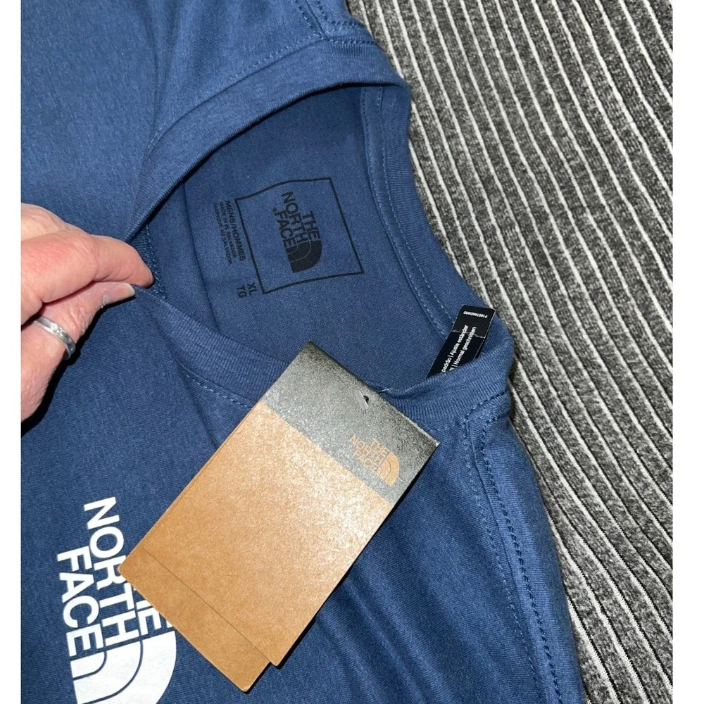 The North Face Mens S/S Box‎ NSE Tee Shady Blue Graphic T-Shirt XL NF0A4763MPF1